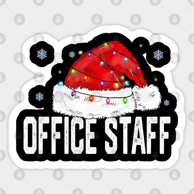 Office Staff Christmas Women Family Matching Group Xmas Sticker by TeeaxArt